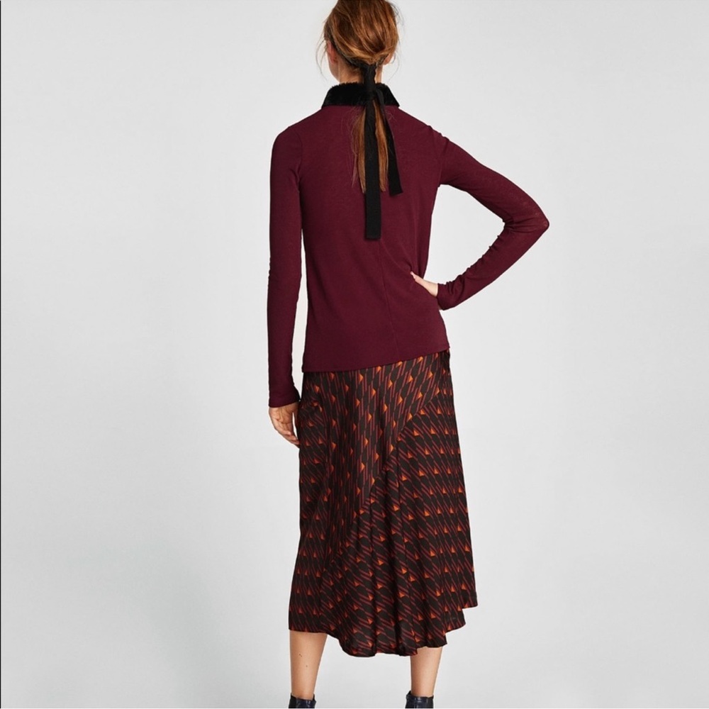 Zara Geometric printed midi skirt - Picture 4 of 10